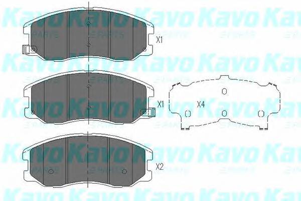 KAVO PARTS KBP-1009 Комплект тормозных колодок