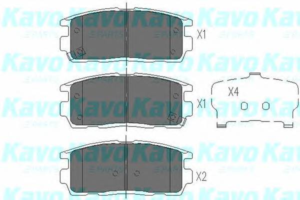 KAVO PARTS KBP-1010 Комплект тормозных колодок