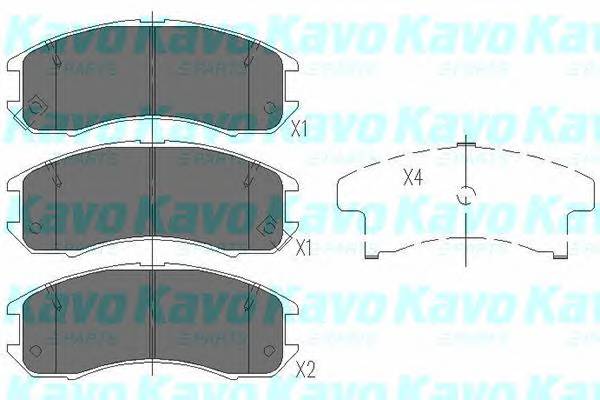 KAVO PARTS KBP-4525 Комплект тормозных колодок...