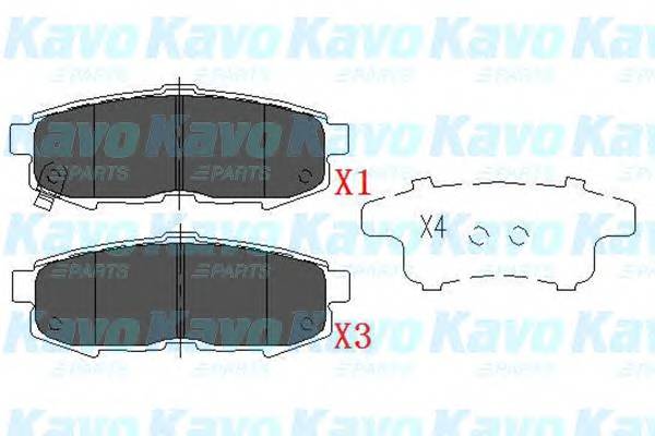 KAVO PARTS KBP-4555 Комплект гальмівних колодо... KAVO PARTS KBP-4555 Комплект гальмівних колодо...
