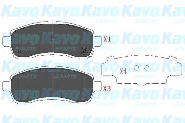 KAVO PARTS KBP-4560 Комплект тормозных колодок...