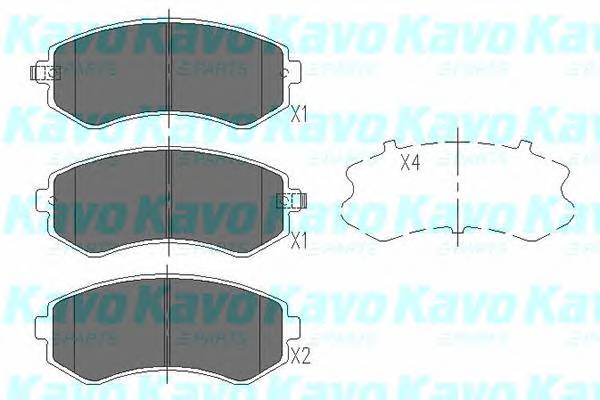 KAVO PARTS KBP-6514 Комплект гальмівних колодо...