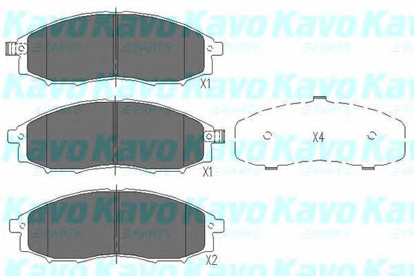 KAVO PARTS KBP-6518 Комплект тормозных колодок