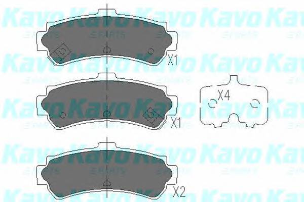 KAVO PARTS KBP-6550 Комплект гальмівних колодо... KAVO PARTS KBP-6550 Комплект гальмівних колодо...