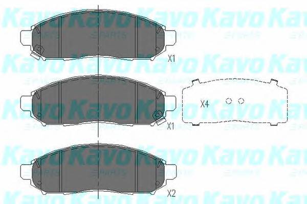 KAVO PARTS KBP-6574 Комплект тормозных колодок