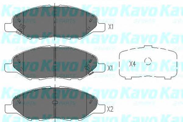 KAVO PARTS KBP-6578 Комплект гальмівних колодо... KAVO PARTS KBP-6578 Комплект гальмівних колодо...