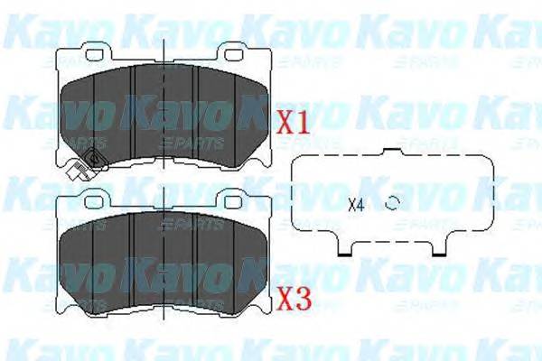 KAVO PARTS KBP-6581 Комплект тормозных колодок