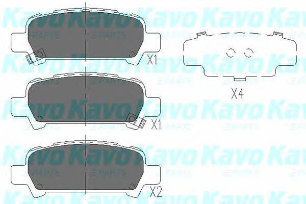 KAVO PARTS KBP-8002 Комплект тормозных колодок