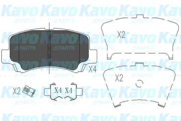 KAVO PARTS KBP-8509 Комплект тормозных колодок