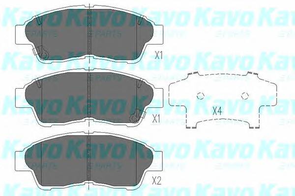 KAVO PARTS KBP-9005 Комплект тормозных колодок
