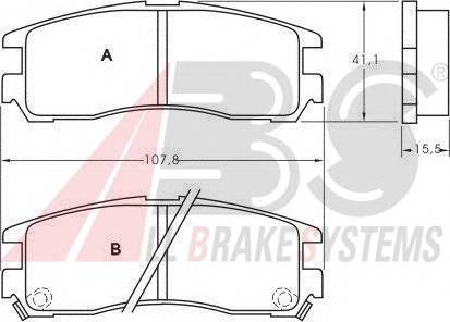 A.B.S. 36690 Комплект тормозных колодок