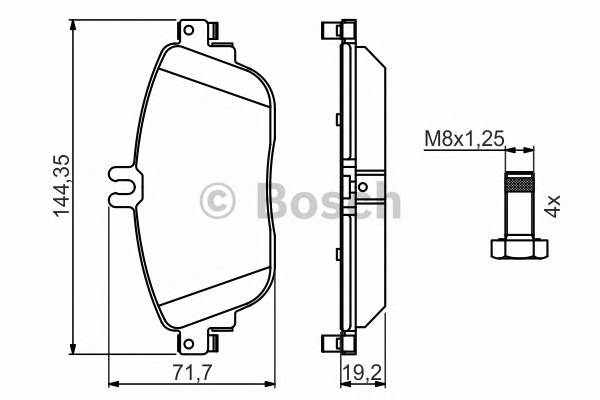BOSCH 0986494662 Колодки гальмівні дискові BOSCH 0986494662 Колодки гальмівні дискові