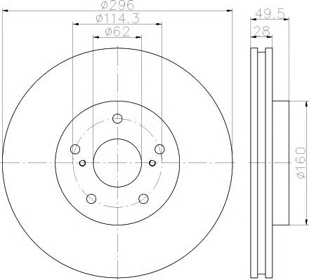 TEXTAR 92174303 Гальмівний диск TEXTAR 92174303 Гальмівний диск