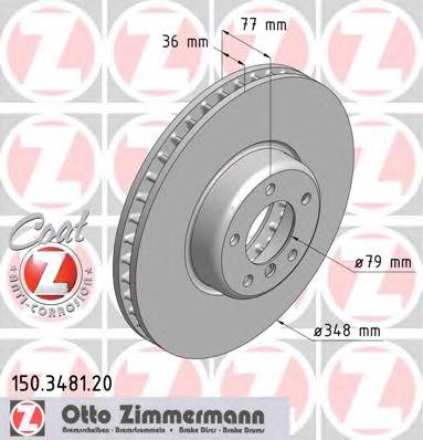 ZIMMERMANN 150.3481.20 Тормозной диск