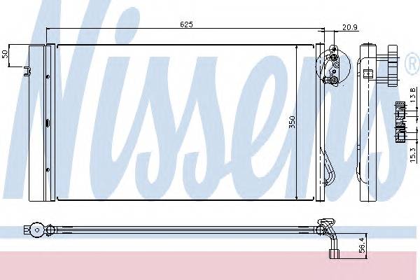 NISSENS 94873 Конденсатор, кондиционер