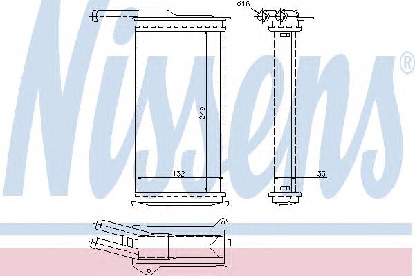 NISSENS 71751 Теплообменник, отопление с