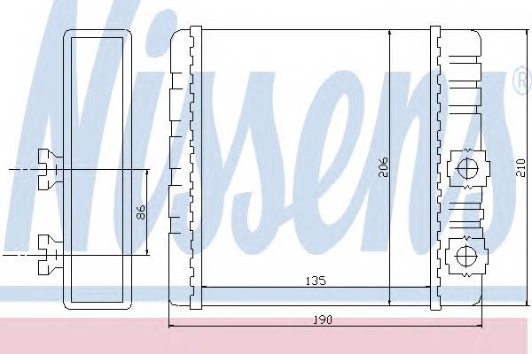 NISSENS 70514 Теплообменник, отопление с