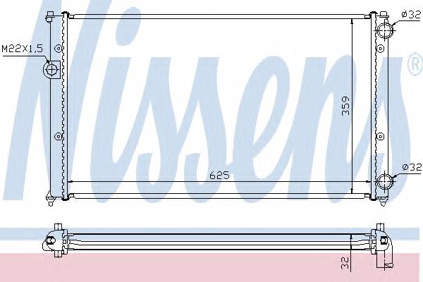 NISSENS 652441 Радиатор, охлаждение двига