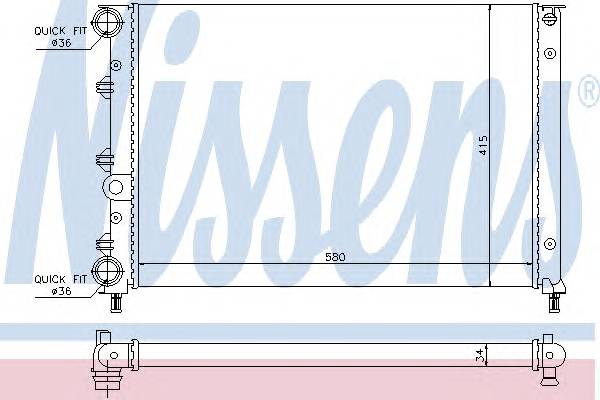 NISSENS 60052 Радиатор, охлаждение двига