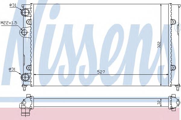 NISSENS 651871 Радиатор, охлаждение двига
