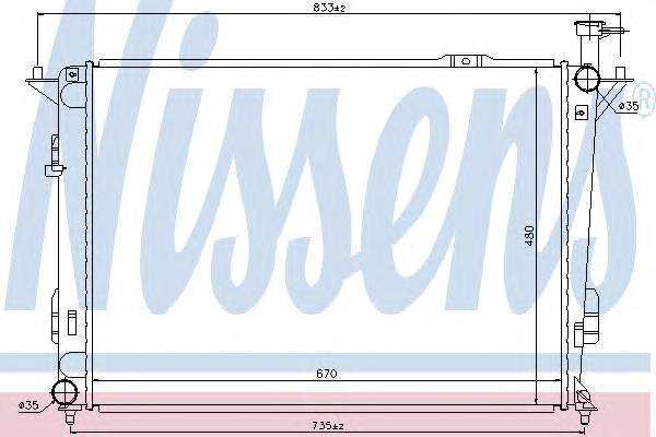 NISSENS 67522 Радиатор, охлаждение двига