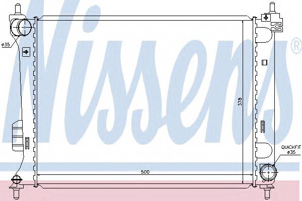 NISSENS 67609 Радиатор, охлаждение двига