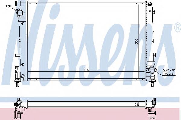 NISSENS 617863 Радиатор, охлаждение двига