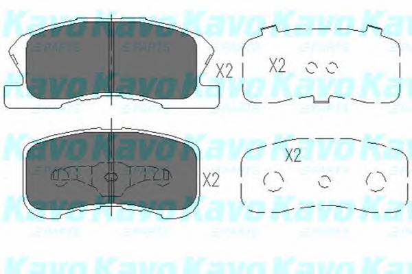 KAVO PARTS KBP-1508 Комплект гальмівних колодо... KAVO PARTS KBP-1508 Комплект гальмівних колодо...