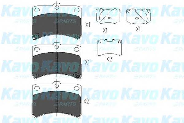 KAVO PARTS KBP-1510 Комплект гальмівних колодо... KAVO PARTS KBP-1510 Комплект гальмівних колодо...