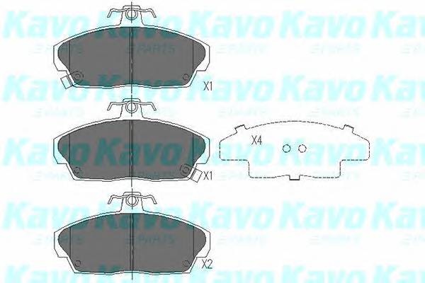 KAVO PARTS KBP-2006 Комплект тормозных колодок