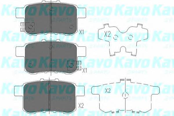 KAVO PARTS KBP-2044 Комплект тормозных колодок... KAVO PARTS KBP-2044 Комплект тормозных колодок...