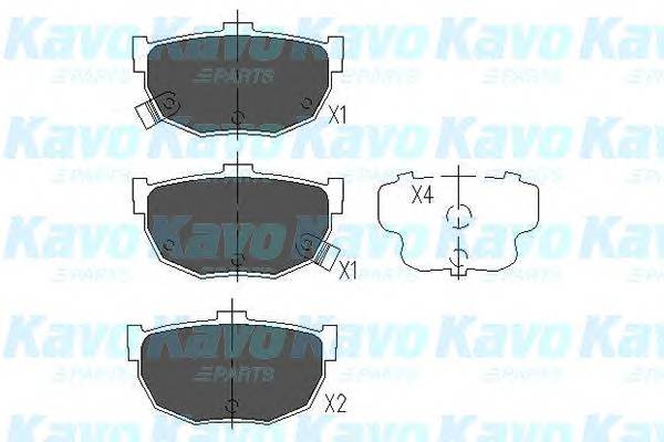 KAVO PARTS KBP-3007 Комплект тормозных колодок