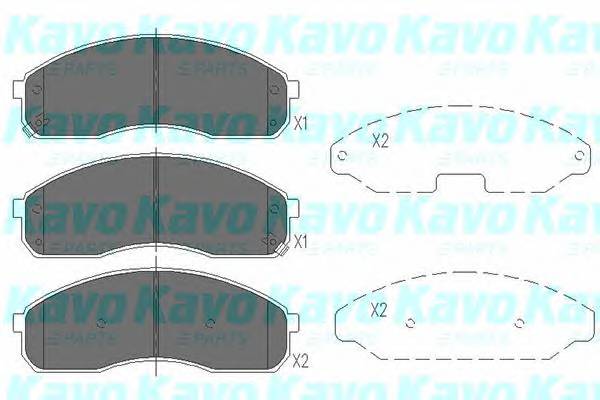 KAVO PARTS KBP-4012 Комплект гальмівних колодо... KAVO PARTS KBP-4012 Комплект гальмівних колодо...