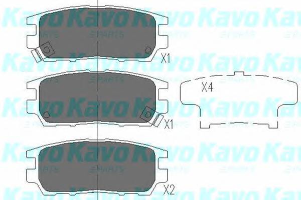 KAVO PARTS KBP-5504 Комплект тормозных колодок