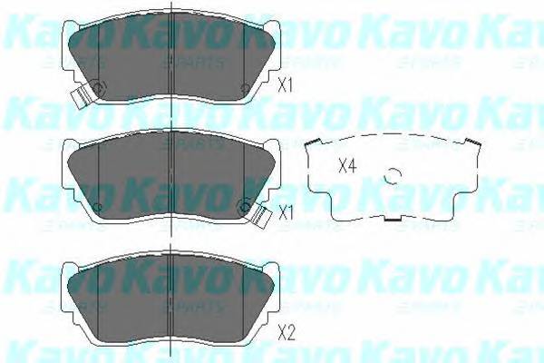 KAVO PARTS KBP-6504 Комплект тормозных колодок