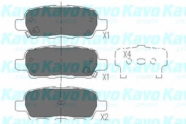 KAVO PARTS KBP-6517 Комплект тормозных колодок