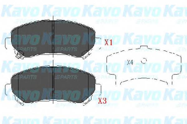 KAVO PARTS KBP-6519 Комплект тормозных колодок