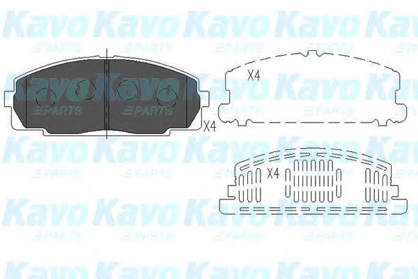 KAVO PARTS KBP-9002 Комплект тормозных колодок