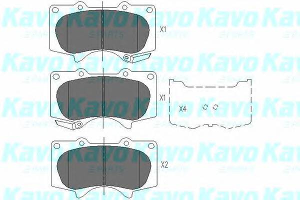 KAVO PARTS KBP-9020 Комплект гальмівних колодо... KAVO PARTS KBP-9020 Комплект гальмівних колодо...