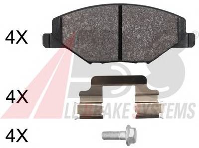 A.B.S. 37957 Комплект гальмівних колодо... A.B.S. 37957 Комплект гальмівних колодо...