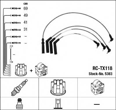 NGK 5383 Комплект проводов зажигани