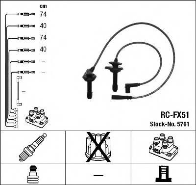 NGK 5761 Комплект проводов зажигани... NGK 5761 Комплект проводов зажигани...