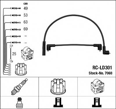 NGK 7068 Комплект проводов зажигани