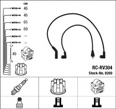 NGK 8269 Комплект дротів запалюванн