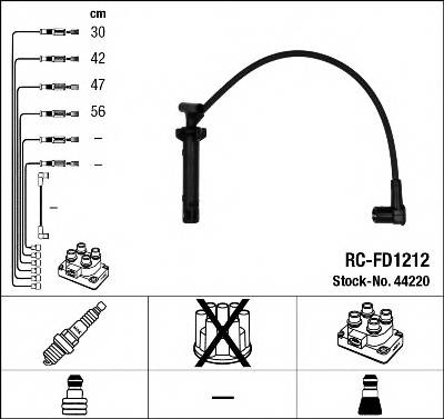 NGK 44220 Комплект проводов зажигани
