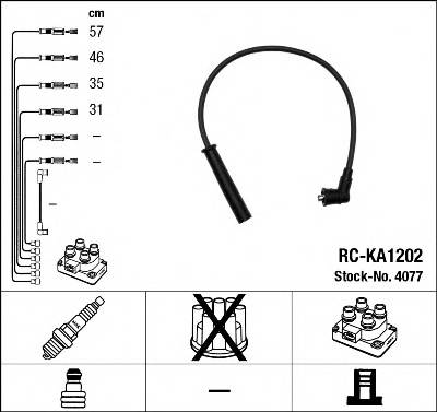 NGK 4077 Комплект проводов зажигани... NGK 4077 Комплект проводов зажигани...