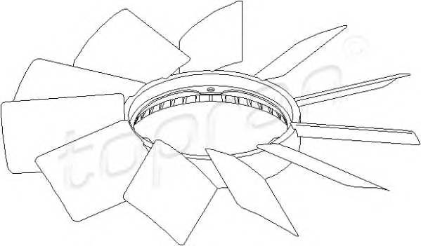 TOPRAN 500 900 Крыльчатка вентилятора, ох�...