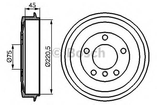 BOSCH 0 986 477 043 Тормозной барабан BOSCH 0 986 477 043 Тормозной барабан