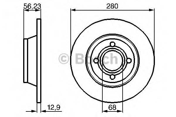 BOSCH 0 986 478 131 Тормозной диск