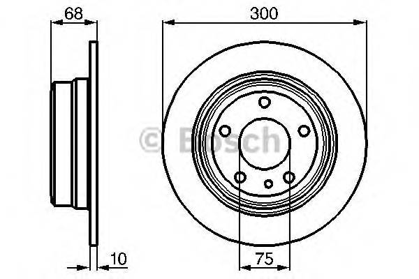 BOSCH 0 986 478 323 Тормозной диск BOSCH 0 986 478 323 Тормозной диск